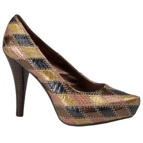 New Chinese Laundry Ready Patchwork Heels - Picture 1 of 9